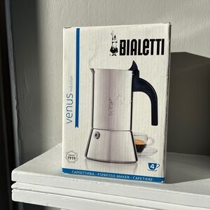 Bialetti Venus Induction #0001682 Stainless Steel 4 Cup Espresso Maker NEW